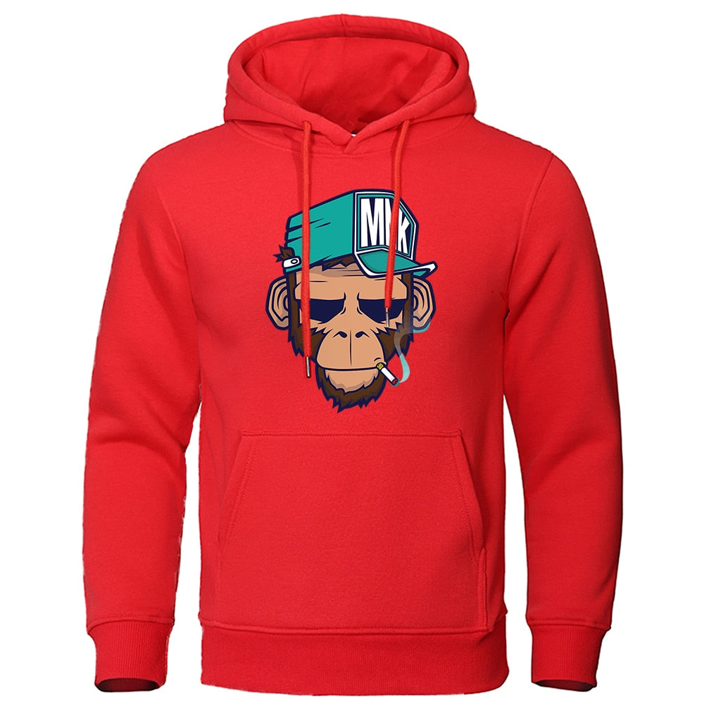 Personality Cool Smoking Monkey Hoodie