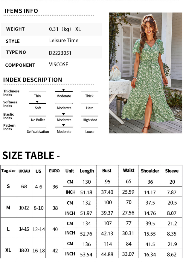 Vintage Floral Loose Dresses - sepolia shop