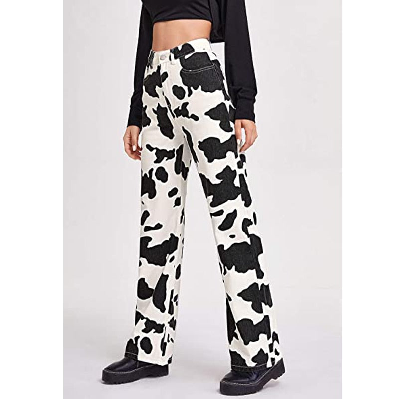 Chica Wild Cow Skin Pattern Trousers