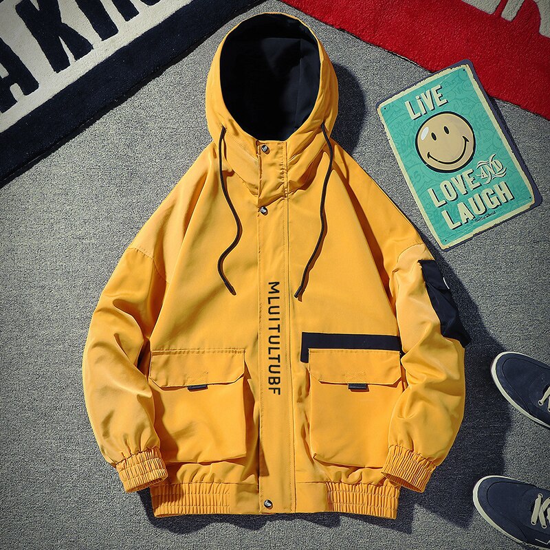 Kor Autumn Hooded Loose Windbreaker Jacket