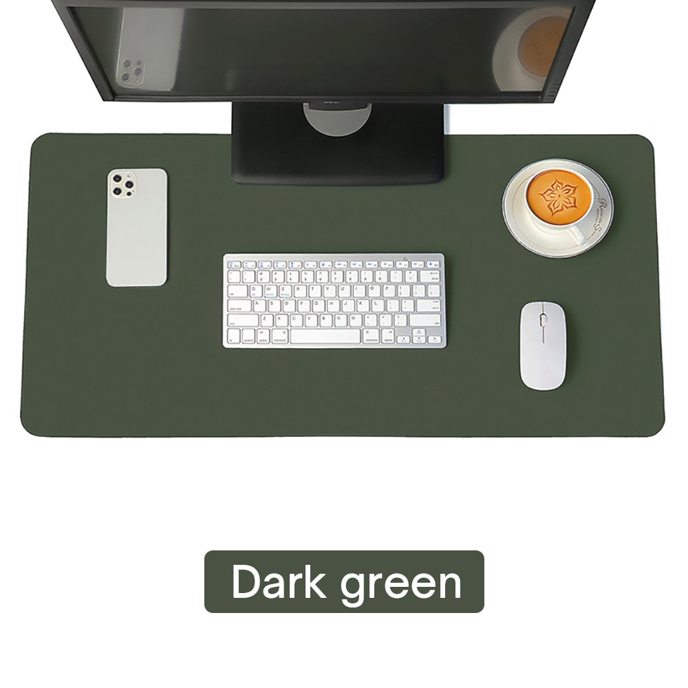 Large Size Office Desk Protector Mat PU Leather Waterproof Mouse Pad Desktop Keyboard Desk Pad Gaming Mousepad PC Accessories - sepolia shop