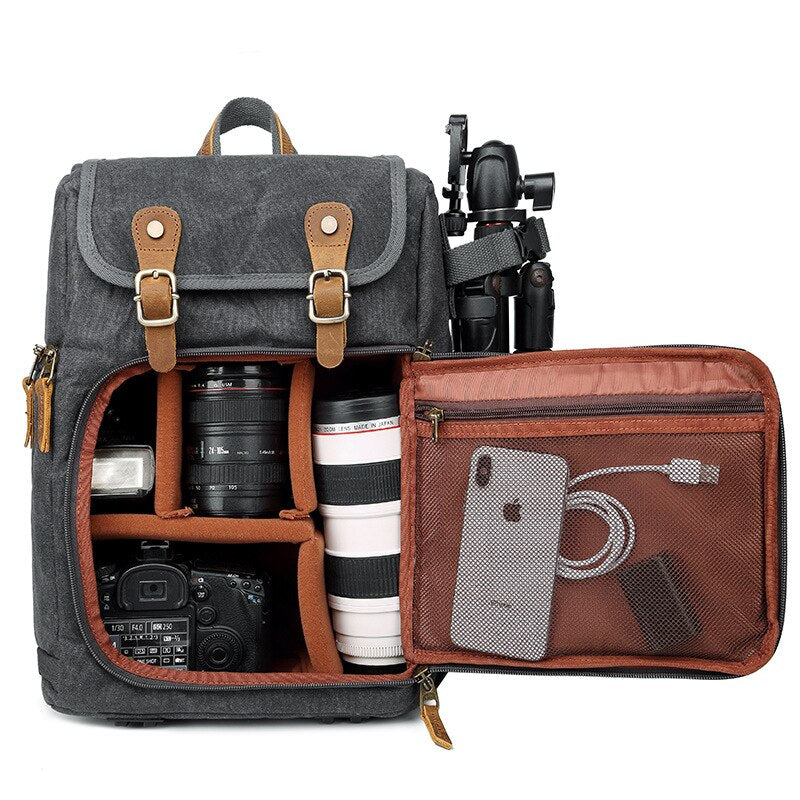 Lux Multifunction Waterproof Canvas Photographer backpack