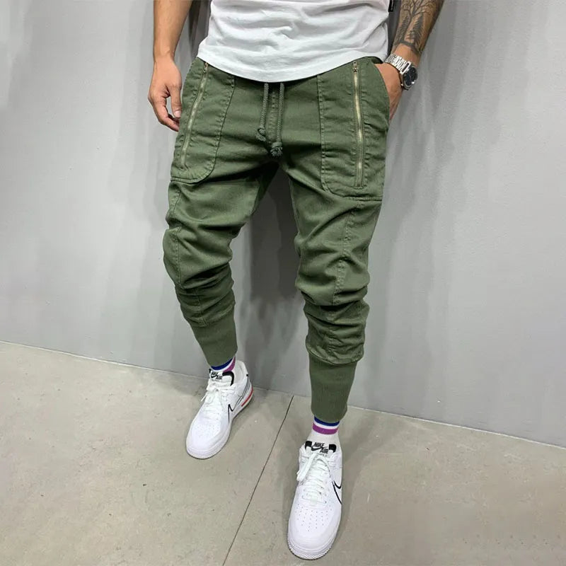 KOR Premium Quality Cargo Multi-Pocket Skinny Cotton Pants