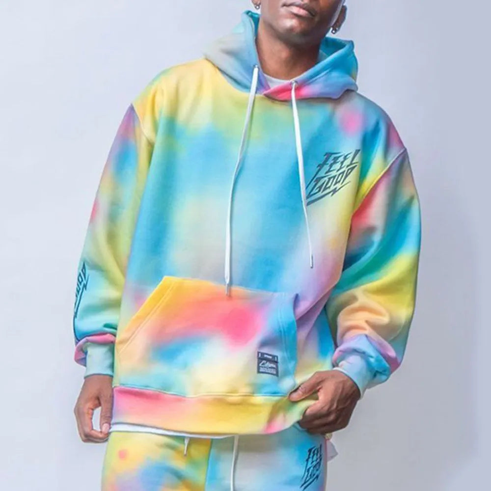 FeelGood Oversized Tie-dye Sport High Quality Hoodies Set