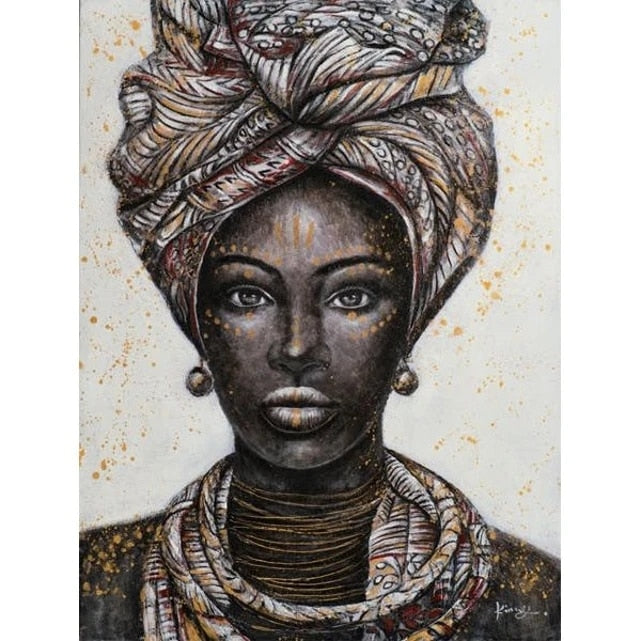 African Black Woman Graffiti Canvas Art Posters