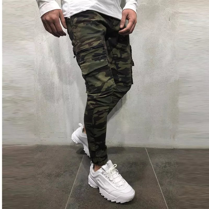 Camouflage Style Slim Multi Pocket Trouser