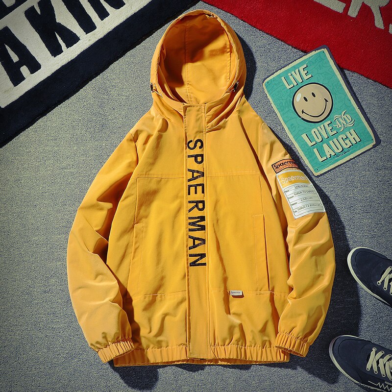 Kor Autumn Hooded Loose Windbreaker Jacket