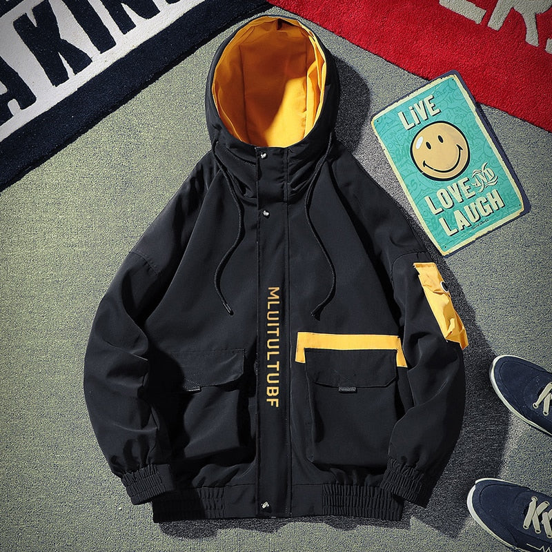 Kor Autumn Hooded Loose Windbreaker Jacket