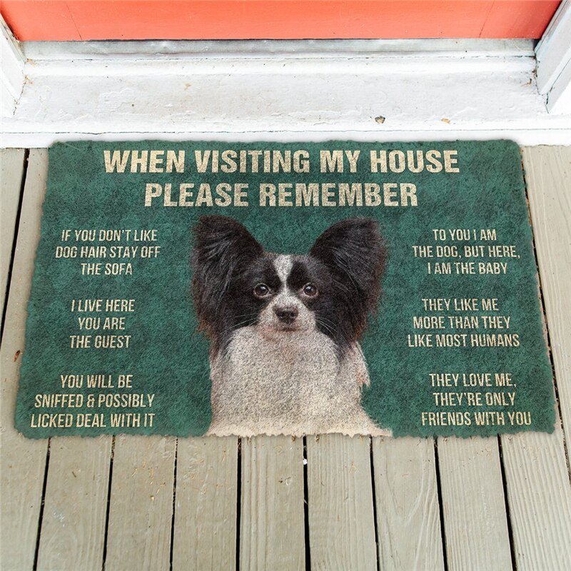 Dogs House Rules Door Mat