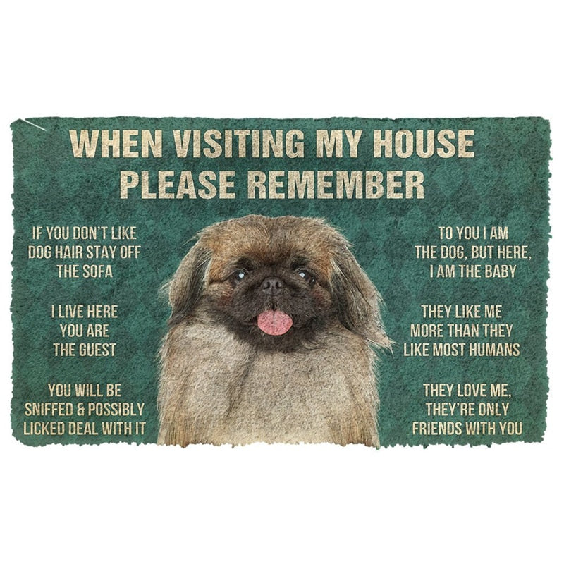 Dogs House Rules Door Mat