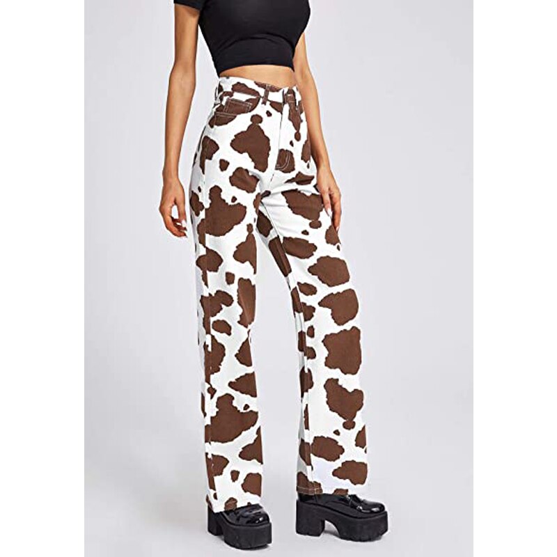 Chica Wild Cow Skin Pattern Trousers