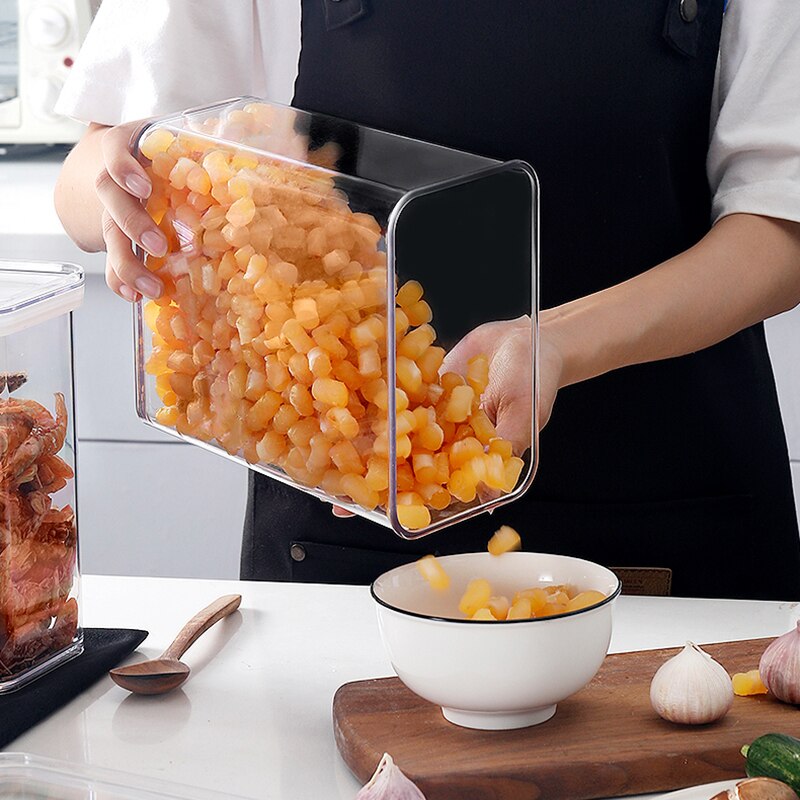 Cabinet Hanging Airtight Food Storage Container Plastic Kitchen Refrigerator Large-capacity Noodle Box Multigrain Storage Tank - sepolia shop
