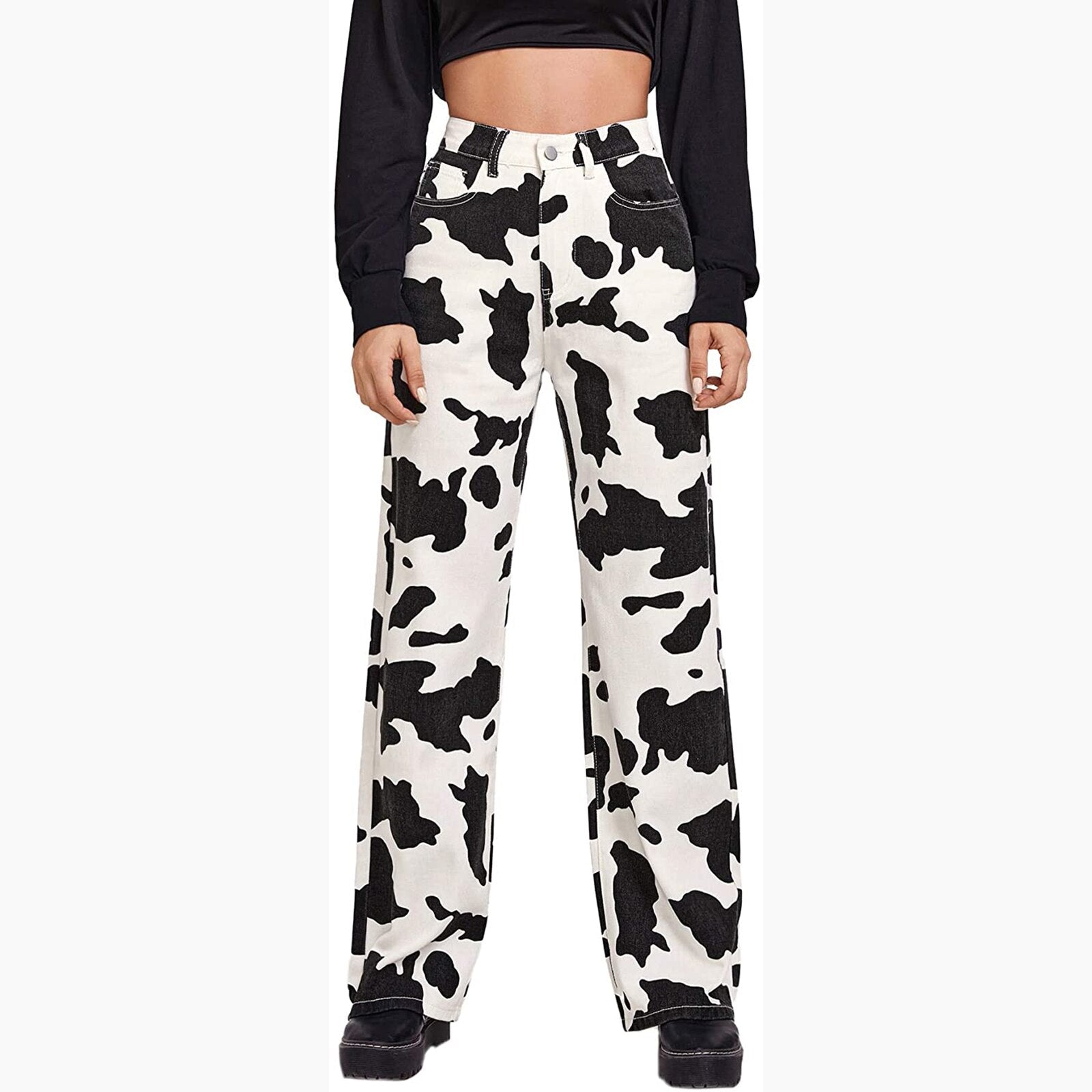 Chica Wild Cow Skin Pattern Trousers