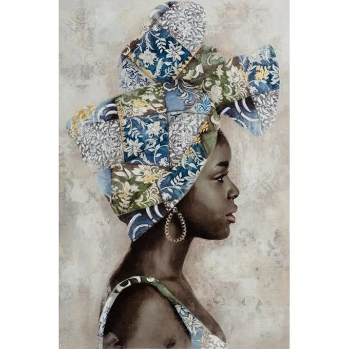 African Black Woman Graffiti Canvas Art Posters