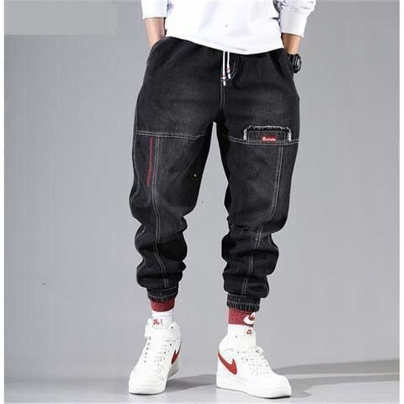 Streetwear Hip Hop Cargo Pants Men's jeans Cargo Pants Elastic Harun pants Joggers Pants 2022 Autumn and Winter - sepolia shop