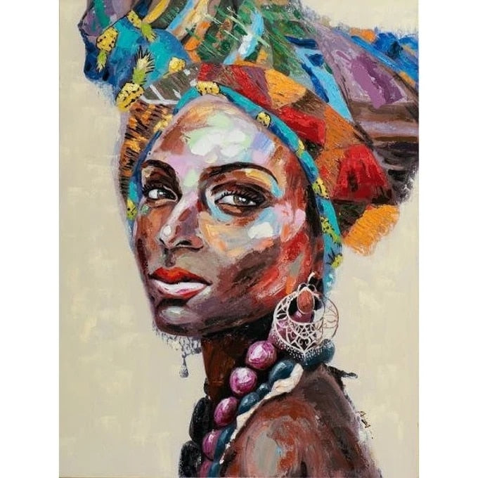 African Black Woman Graffiti Canvas Art Posters