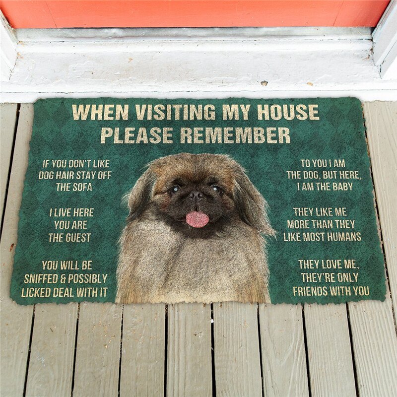 Dogs House Rules Door Mat