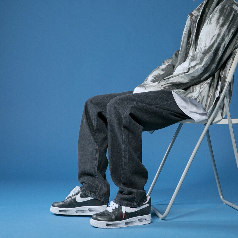 Spring Wide-leg Jeans Men's Fashion Casual Korean Jeans Men Streetwear Loose Hip-hop Straight Denim Trousers Mens M-2XL - sepolia shop
