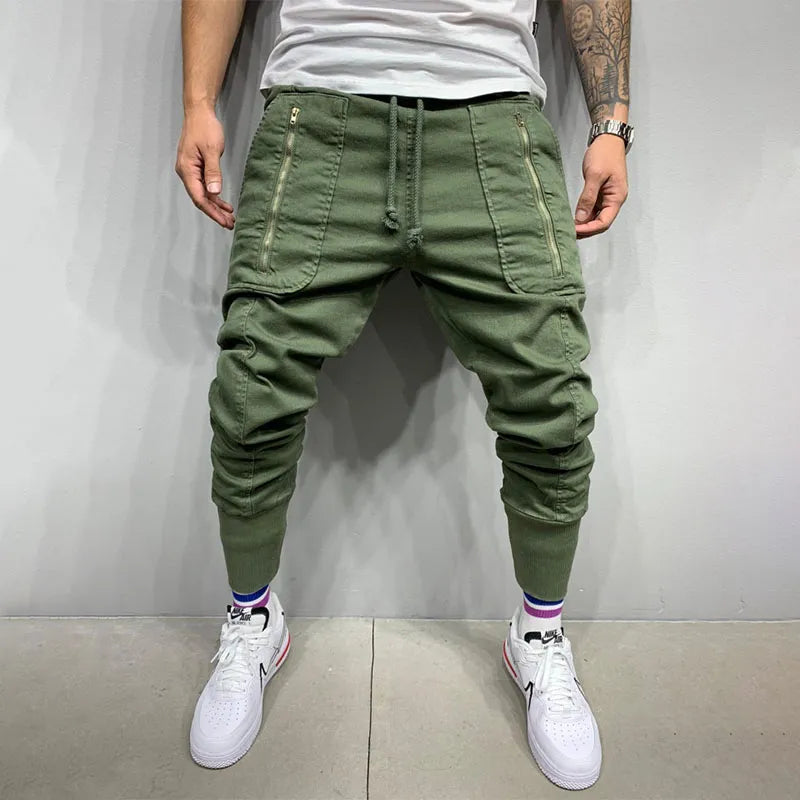 KOR Premium Quality Cargo Multi-Pocket Skinny Cotton Pants