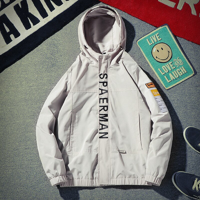 Kor Autumn Hooded Loose Windbreaker Jacket