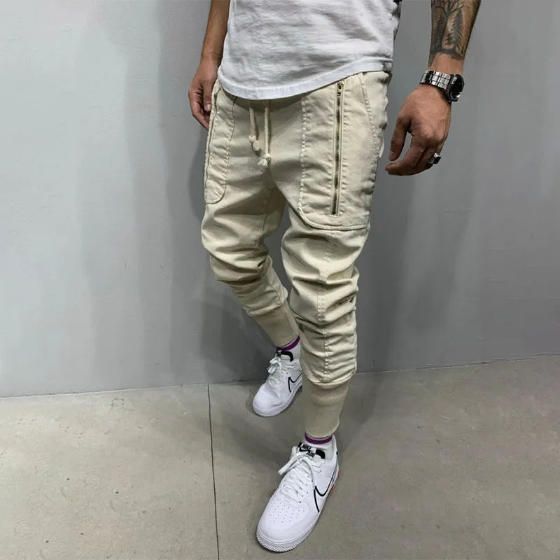 KOR Premium Quality Cargo Multi-Pocket Skinny Cotton Pants