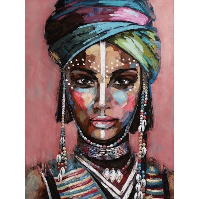 African Black Woman Graffiti Canvas Art Posters
