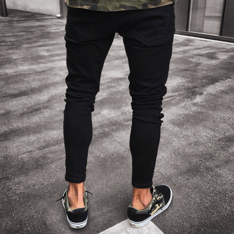 SOL Fashion Men's Ripped Skinny Jeans