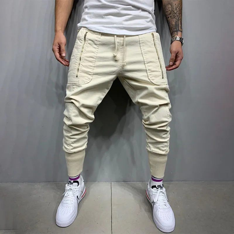 KOR Premium Quality Cargo Multi-Pocket Skinny Cotton Pants