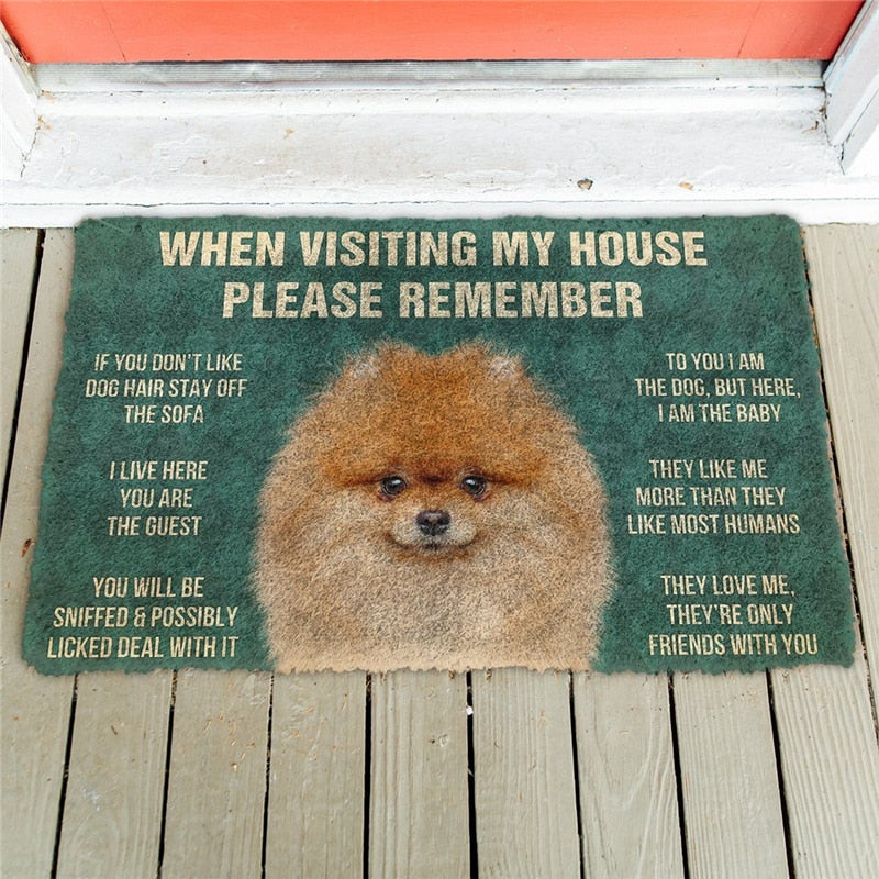 Dogs House Rules Door Mat