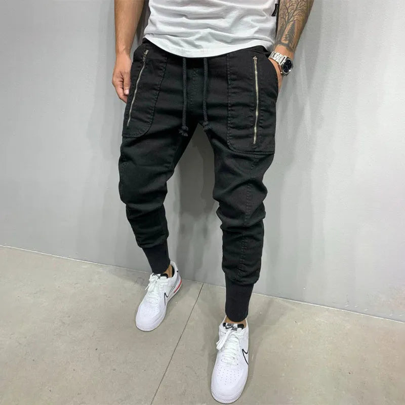 KOR Premium Quality Cargo Multi-Pocket Skinny Cotton Pants