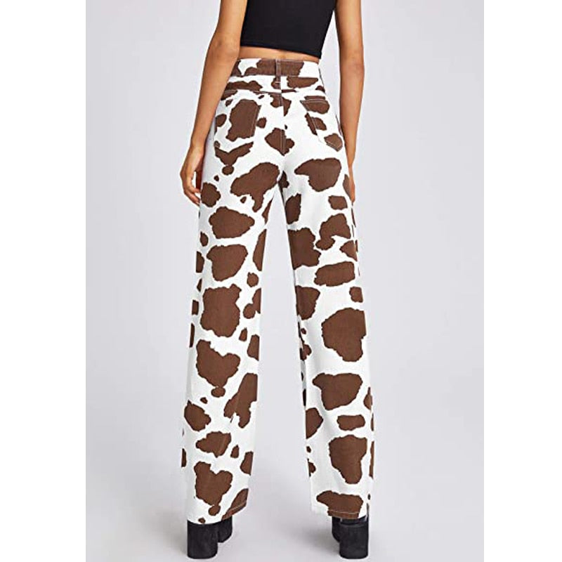 Chica Wild Cow Skin Pattern Trousers