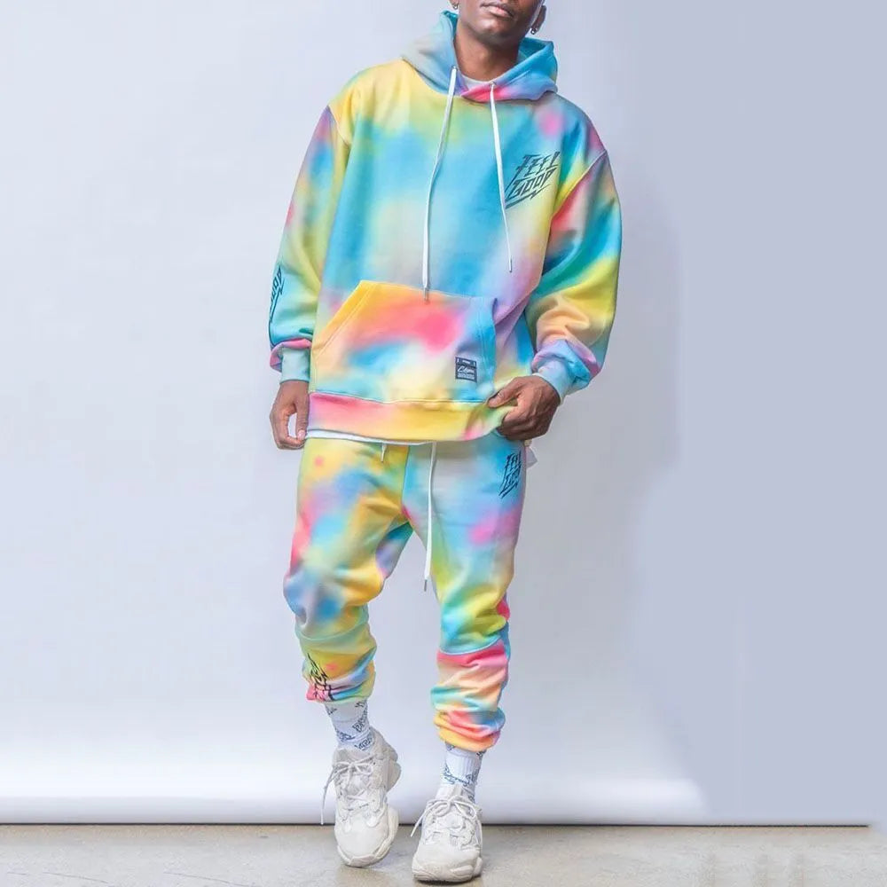 FeelGood Oversized Tie-dye Sport High Quality Hoodies Set