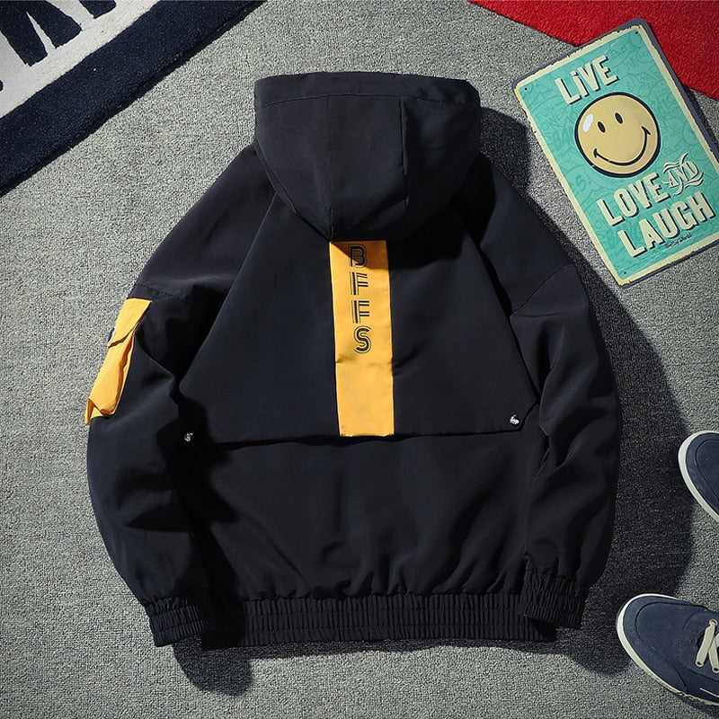 Kor Autumn Hooded Loose Windbreaker Jacket