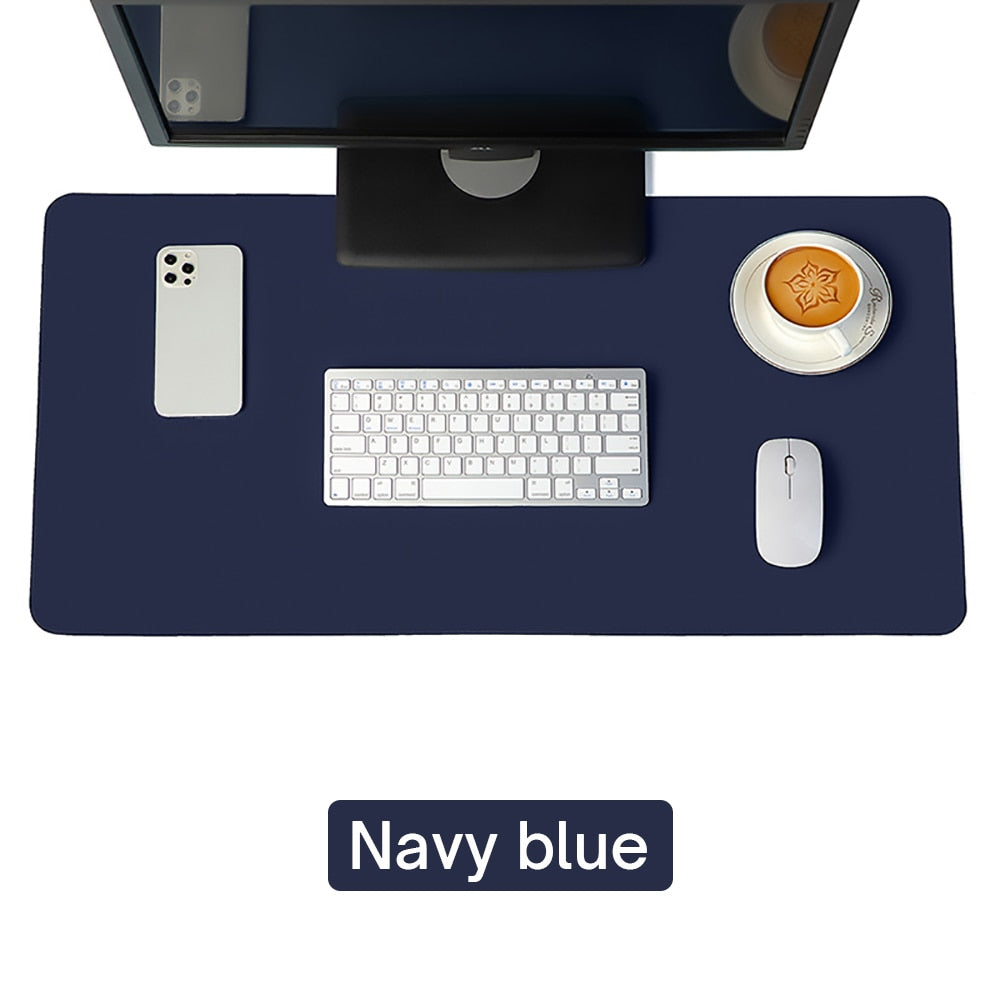Large Size Office Desk Protector Mat PU Leather Waterproof Mouse Pad Desktop Keyboard Desk Pad Gaming Mousepad PC Accessories - sepolia shop