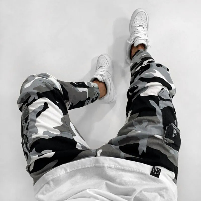 Camouflage Style Slim Multi Pocket Trouser