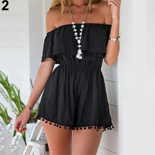 Off  Shoulder Elastic Waist Ruffles Dress - sepolia shop