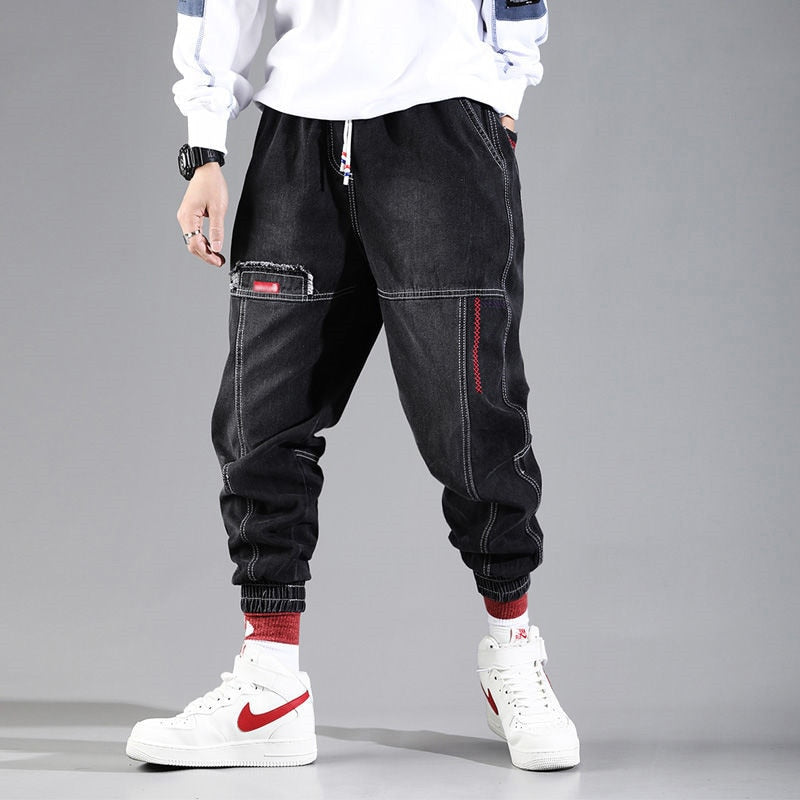 Streetwear Hip Hop Cargo Pants Men's jeans Cargo Pants Elastic Harun pants Joggers Pants 2022 Autumn and Winter - sepolia shop