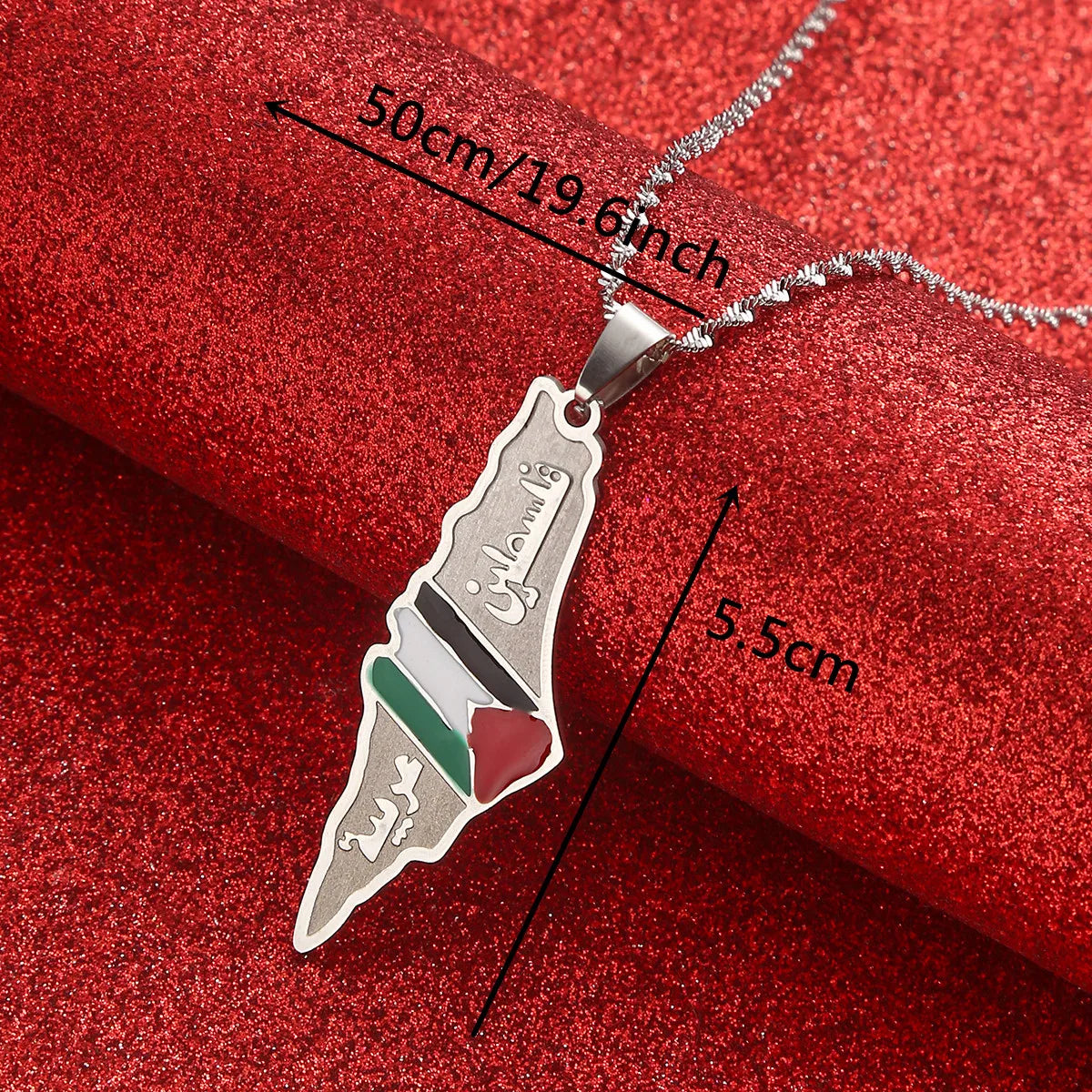 Stainless Steel Palestine Pendant Chain