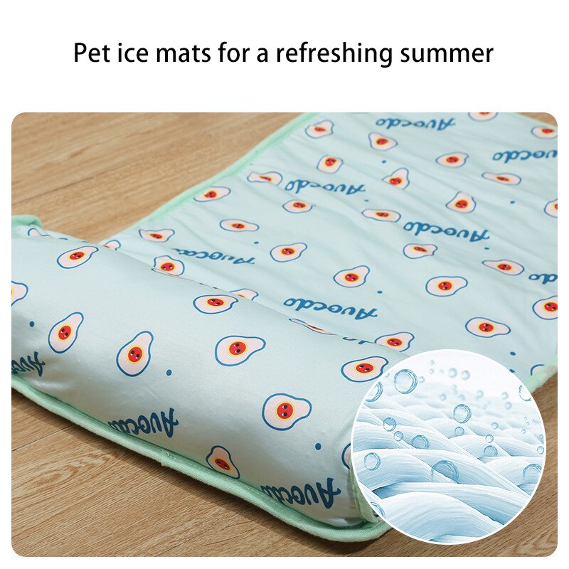 Cat Bed Ice Pet Cushion Summer Cooling And Heat Protection Sofa Ice Silk Fabric Cushion Dog Kennel Bed Washable Dogs Ice Mat - sepolia shop