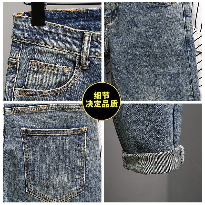 SHAPO | New Streetwear Tight Luxury Jeans for Men - sepolia shop