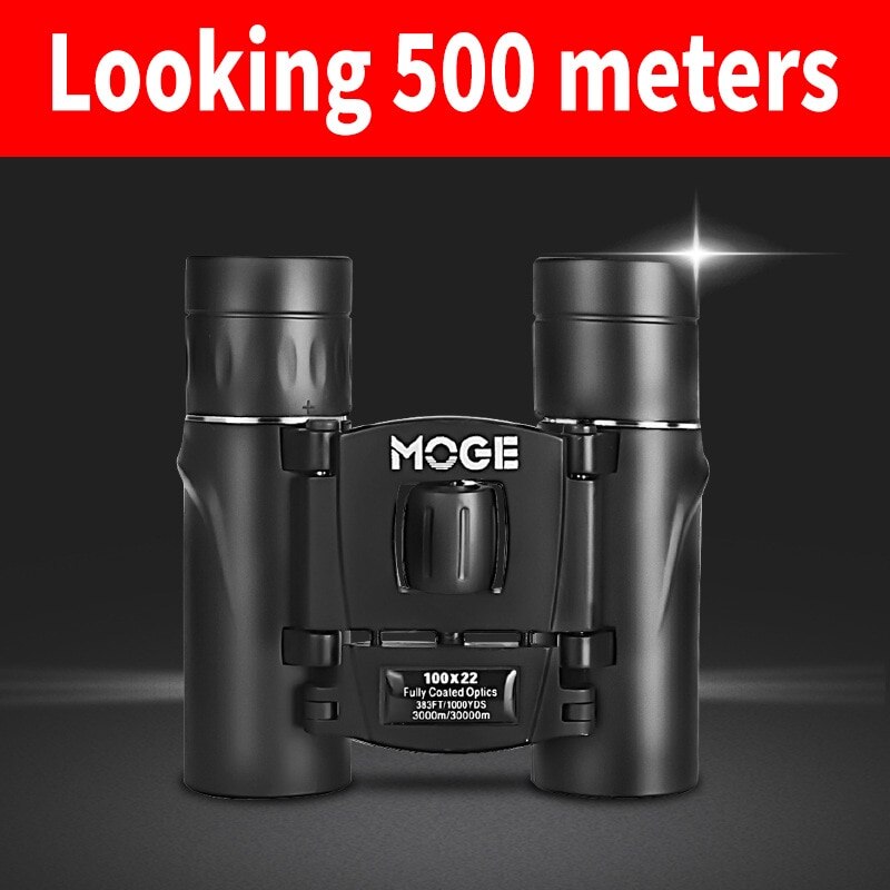 Moge100x22 Binocular High Power Hd Telescope Portable Travel 40x22 Pocket Telescope For Hunting Outdoor Camping Travel - sepolia shop