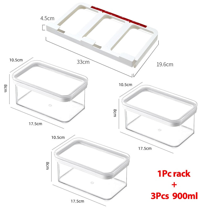 Cabinet Hanging Airtight Food Storage Container Plastic Kitchen Refrigerator Large-capacity Noodle Box Multigrain Storage Tank - sepolia shop