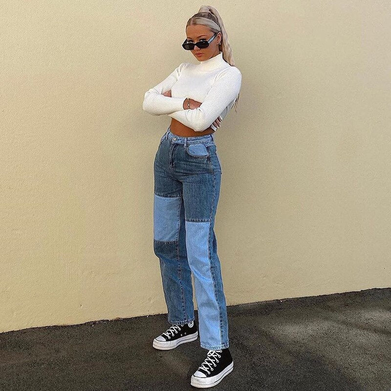 Chica Straight Leg Different Shades Jeans