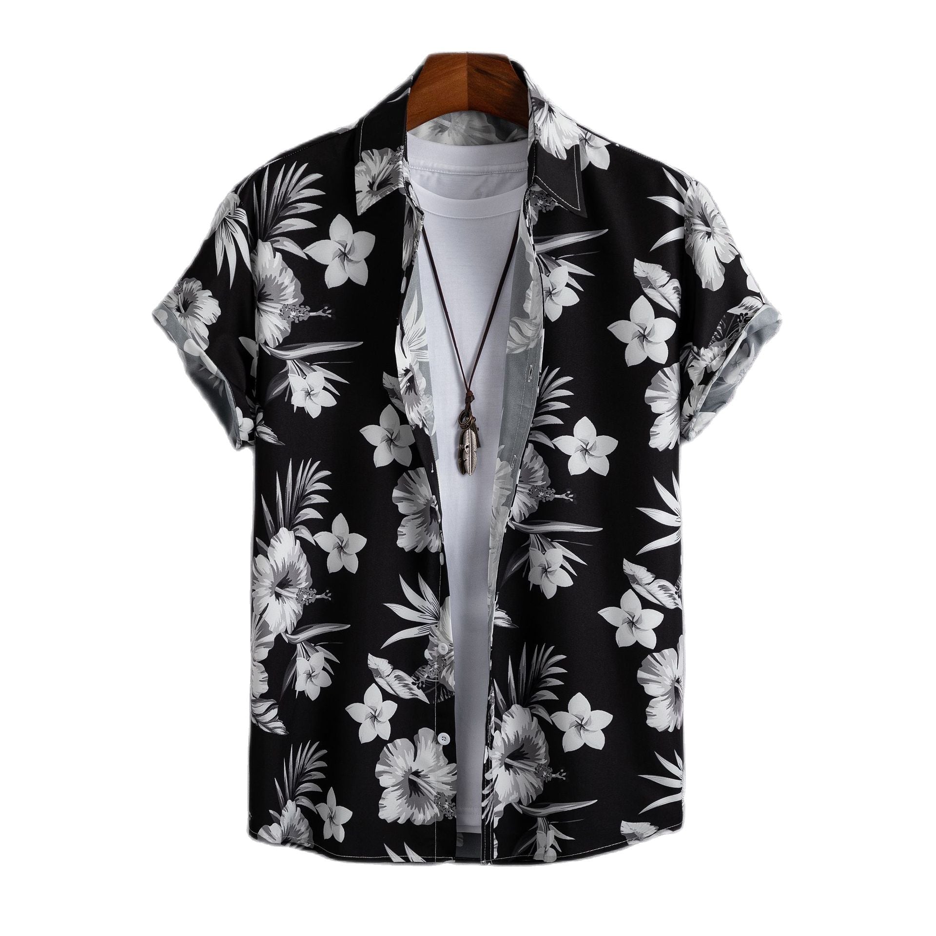 Don Hawaiian Geometric Printed Buttoned Shirt