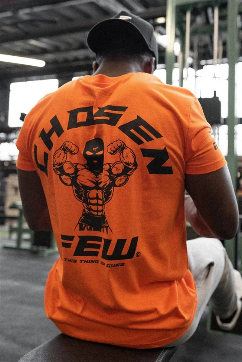 High Quality Cotton Short Sleeve T-shirt Bodybuilding