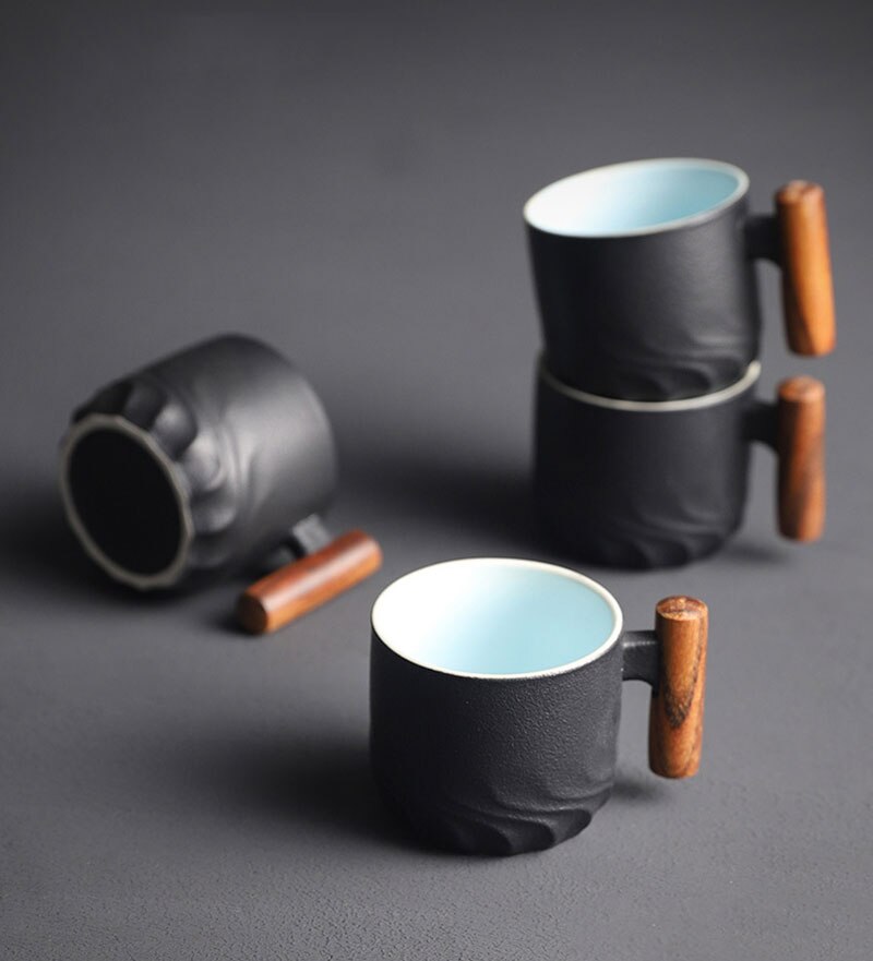 70ML Kiln Handmade Retro Ceramic Espresso Cup 6Pcs/set