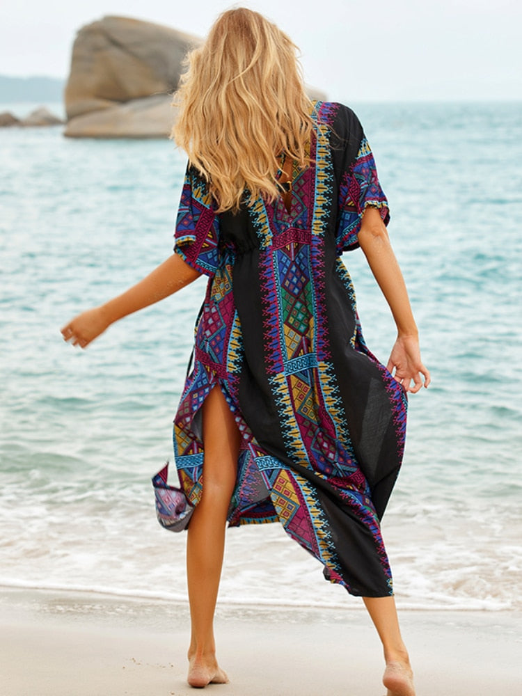 Bohemian Plus Size Kaftan Beach Tunic