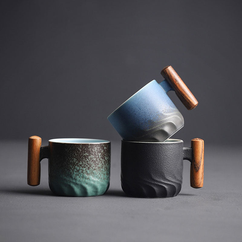 70ML Kiln Handmade Retro Ceramic Espresso Cup 6Pcs/set