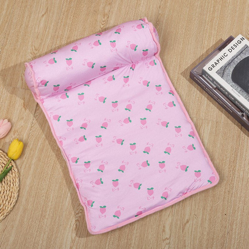 Cat Bed Ice Pet Cushion Summer Cooling And Heat Protection Sofa Ice Silk Fabric Cushion Dog Kennel Bed Washable Dogs Ice Mat - sepolia shop