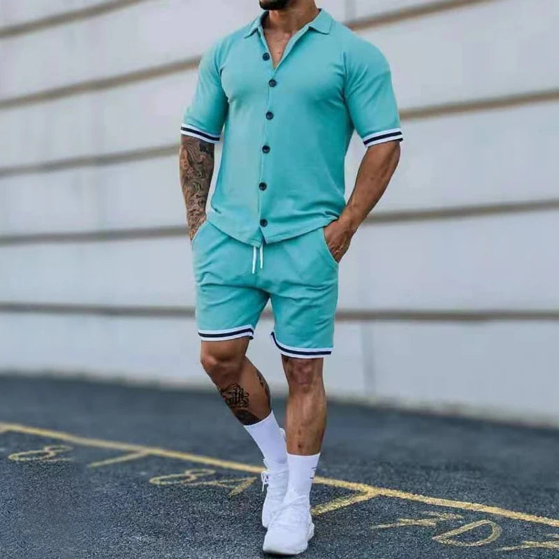VL Men's Summer Polo Two Piece Set
